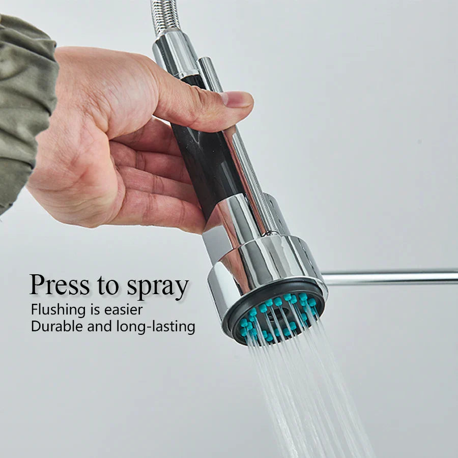 Decorbites™ Duale Auslauf Messing-Küchenarmatur mit 360° Drehung - Chrom