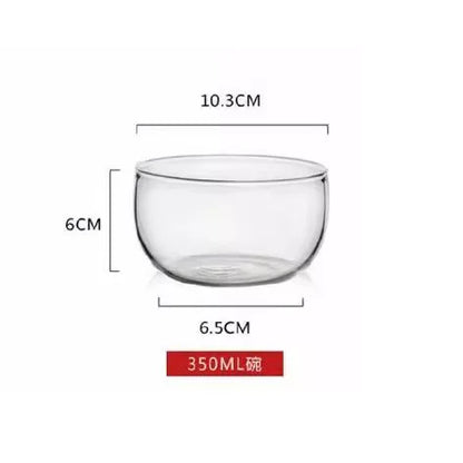 Decorbites™ Glas-Salat-Schüssel-Set - Hochwertiges Borosilikatglas, Lebensmittelaufbewahrung, Lunch-Bento-Box
