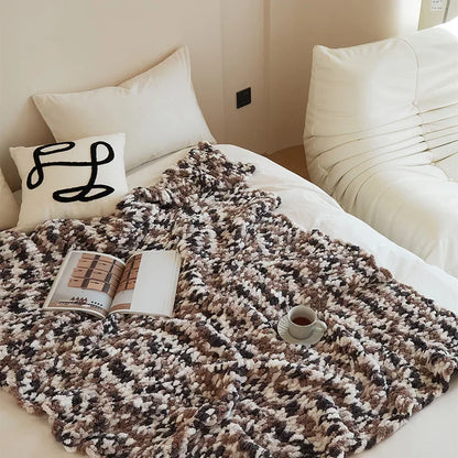DecorBites™ Knitted Jacquard Blanket Throw 130x160cm 1400g