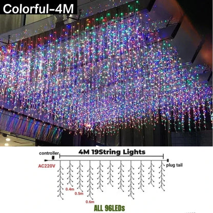 Decorbites™ Eiszapfen-LED-Lichterkette: Festliche Außendekoration für Weihnachten, Party, Patio und Garten