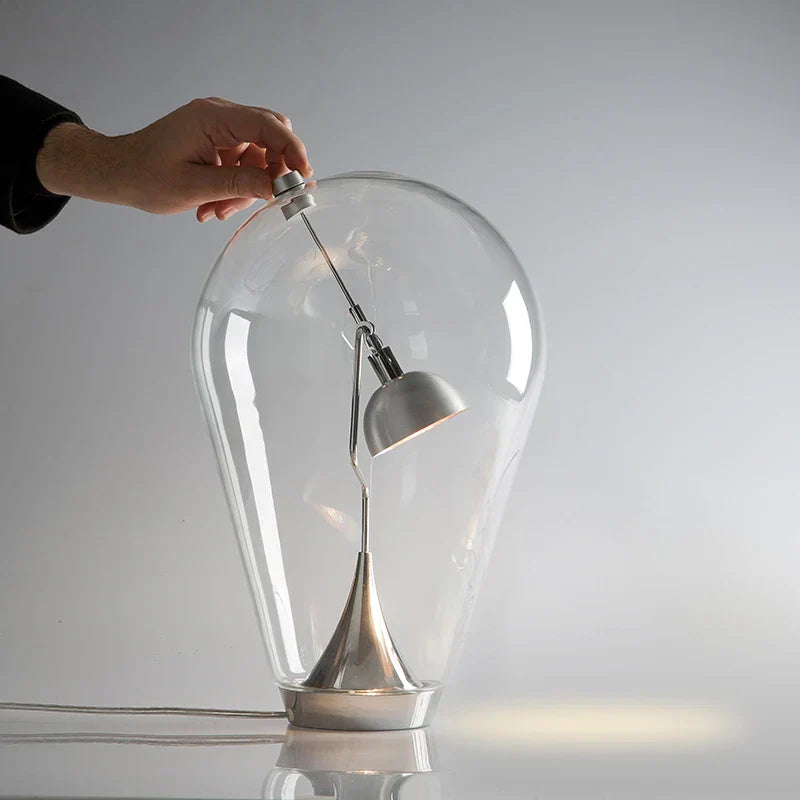 DecorBites™ Gravitational Chrome LED Table Lamp for Bedroom Study & Work