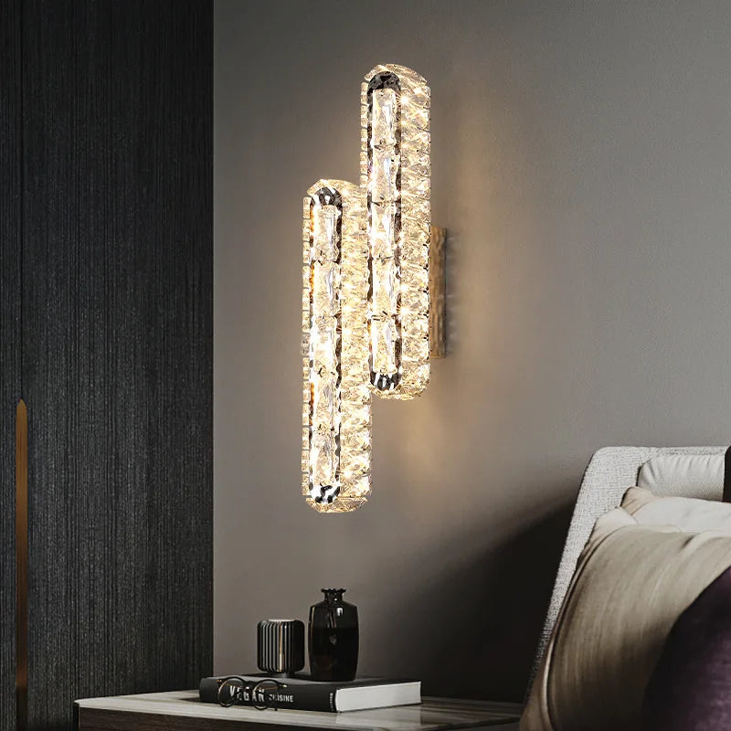 Decorbites™ Kristall-LED-Wandleuchte Silber Wandlampen | Modernes nordisches Design für Schlafzimmer und Esszimmer