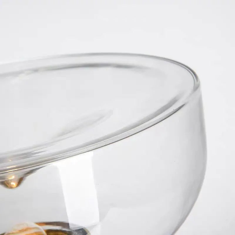 Decorbites™ Aella Tischleuchte: Elegante klare Glas-Luxus-Kunst-Schreibtischlampe für Büro, Schlafzimmer und Eingangsbereich
