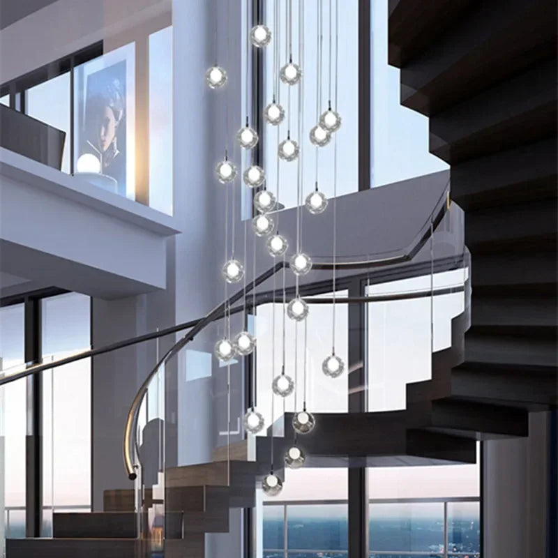 DecorBites™ LED Chandelier: Modern Lighting for Living, Dining, and Staircase Areas