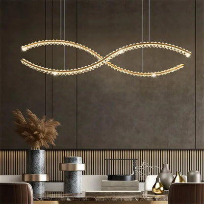 Decorbites™ Crystal-LED-Hängeleuchte: Moderne minimalistische Kronleuchter-Dekoration für Zuhause, Esszimmer und Wohnzimmer