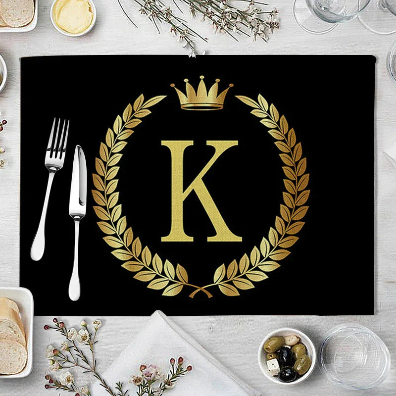 Decorbites™ Küchentischsets aus 4 Matten, 42*32 cm, Baumwoll-Leinen-Untersetzer für Esszimmer und Heimdekoration