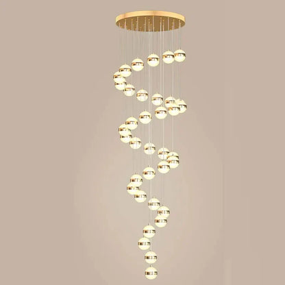 Decorbites™ Gold-Acrylic-Kronleuchter – Moderne LED-Beleuchtung für Treppenhäuser