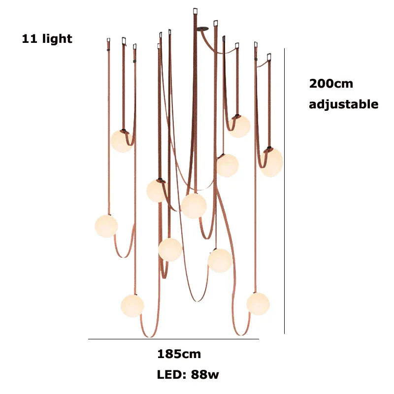 DecorBites™ Glass Ball Pendant Lamp for Loft Living Dining Room, LED Lighting