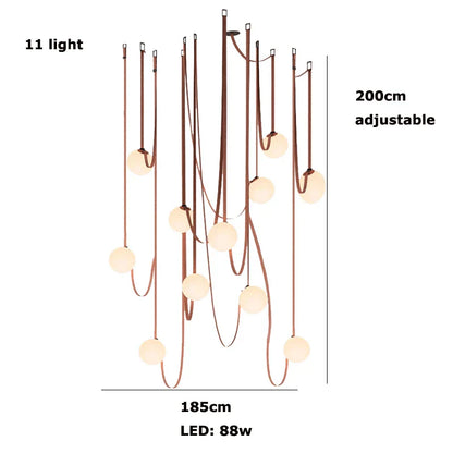 DecorBites™ Glass Ball Pendant Lamp for Loft Living Dining Room, LED Lighting