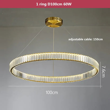 Decorbites™ Kristall-LED-Kronleuchter: Moderne Stahl-Hängeleuchte für luxuriöse Eingangshalle-Dekoration