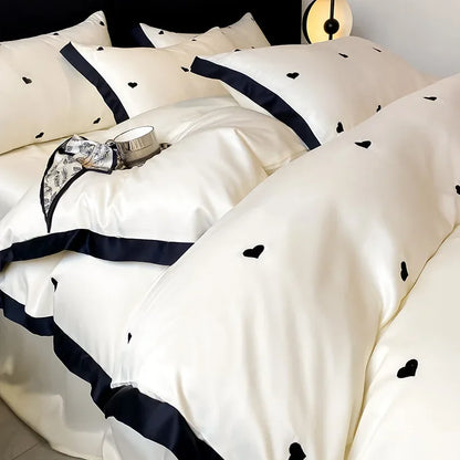 Decorbites™-Spitzenstickerei-Kühlende Bettwäsche-Set - Seidig gemütliche Bettensets