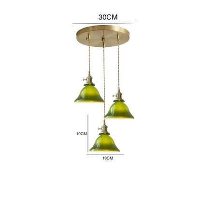 Decorbites™ Grüne Glas-LED-Hängeleuchte für Zuhause, Restaurant, Bar und Loft-Stil-Dekoration.