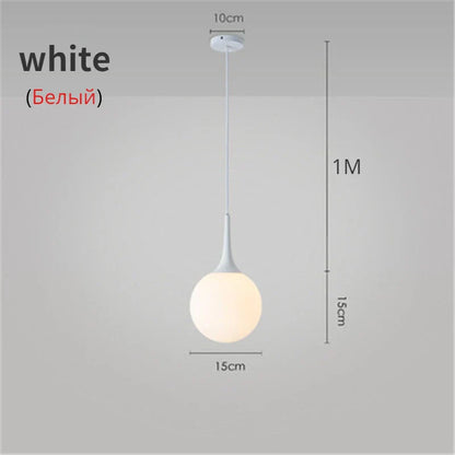 Decorbites™ Glas-Kugeln-LED-Hängeleuchten für modernes Wohnzimmer, schwarze/weiße Hornarmaturen