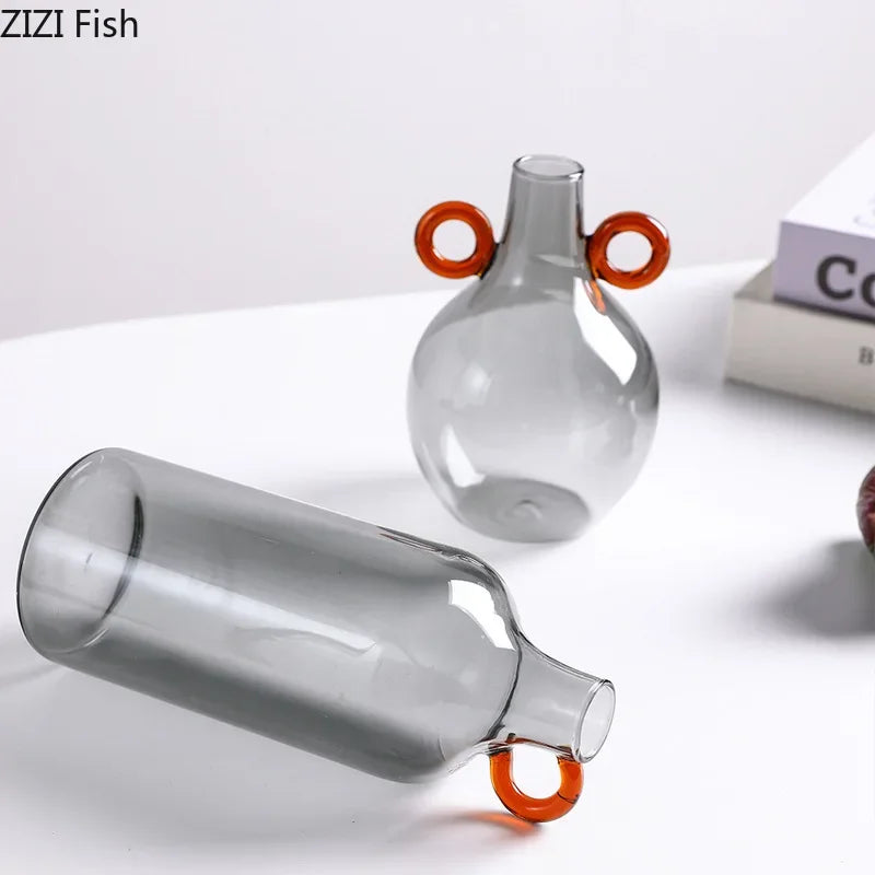 Decorbites™ Klar-Glas-Vase Hydroponik-Pflanztopf Raumdekoration Blumenvase Ästhetische Dekostücke