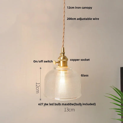 DecorBites™ Copper Knob Iron LED Pendant Light - Adjustable Nordic Modern Hang Lamp