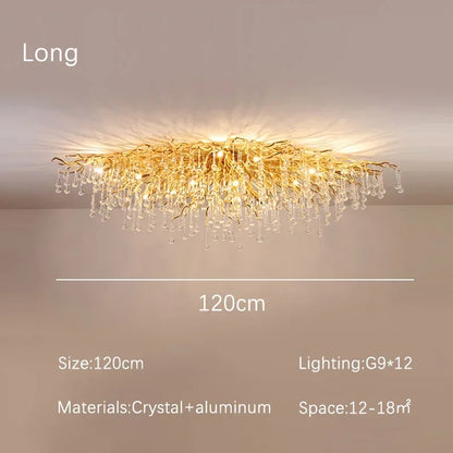 Decorbites™ Goldener Kronleuchter Moderne Luxus-LED-Glanz-Deckenleuchte