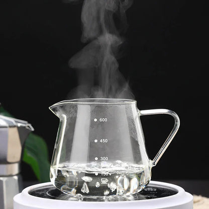 Decorbites™ Glas-Kaffeekanne 400/600 ml - Wiederverwendbare Kaffeekanne für Milch, Saft, Tee