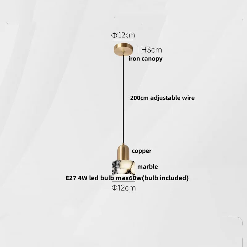DecorBites™ LED Pendant Lamp Adjustable Wire Globe Hanging Light Fixtures