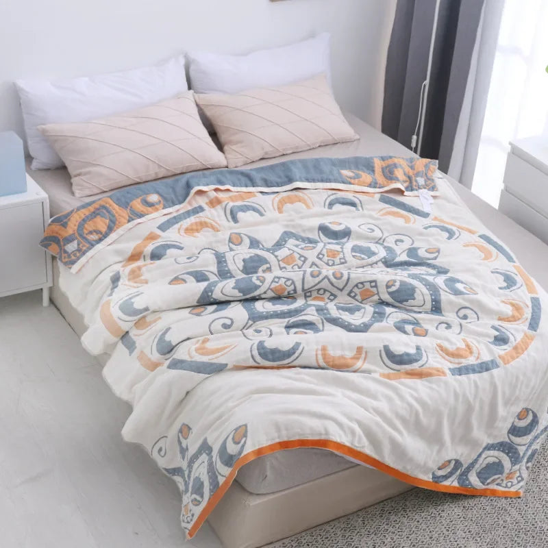 Decorbites™ Baumwolldecke im nordischen Stil - Weiche Sommerquilt für Einzel- und Doppelbetten - Boho-Haustextil-Deckbezug
