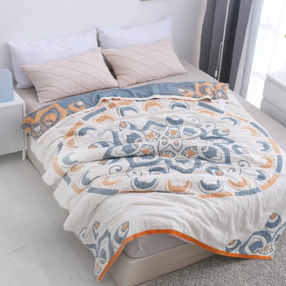 Decorbites™ Baumwolldecke im nordischen Stil - Weiche Sommerquilt für Einzel- und Doppelbetten - Boho-Haustextil-Deckbezug