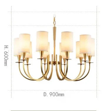 DecorBites™ Copper Ceiling Chandelier for Living Room Kitchen Bedroom Lighting