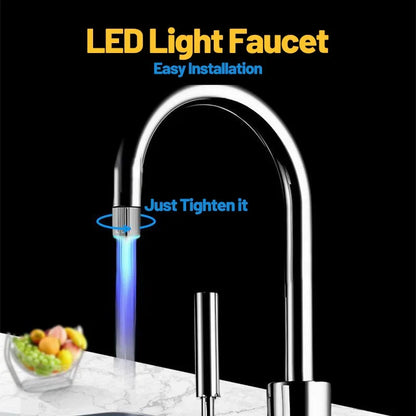 Decorbites™ LED-Wasserhahn-Aerator: Temperaturwechselndes Licht, wassersparendes Küchen- und Badezimmer-Zubehör