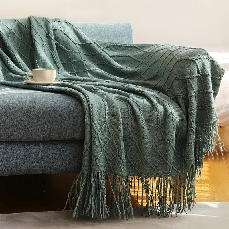 Decorbites™ Gemütliche Strick-Sofadecke - Winterliches Komfort für Zuhause und Home-Office-Nickerchen