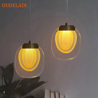 DecorBites™ Crystal LED Pendant: Elegant Lighting for Dining, Bar, Kitchen, Bedroom