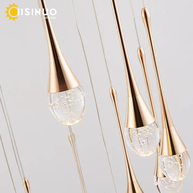 DecorBites™ Crystal Staircase Chandelier for Luxe Home Decor