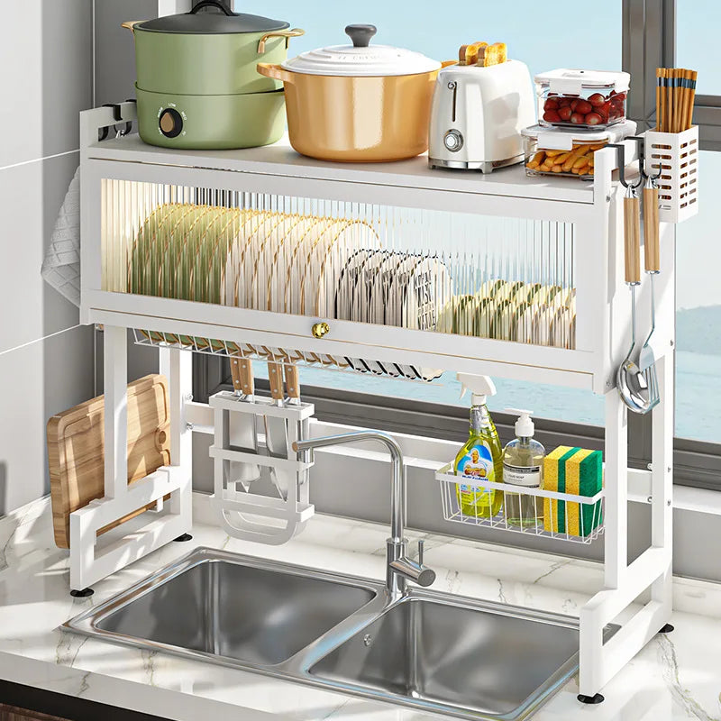 Decorbites™ Küchenschrank-Organizer-Regal für Spüle Gewürz Besteck Aufbewahrung