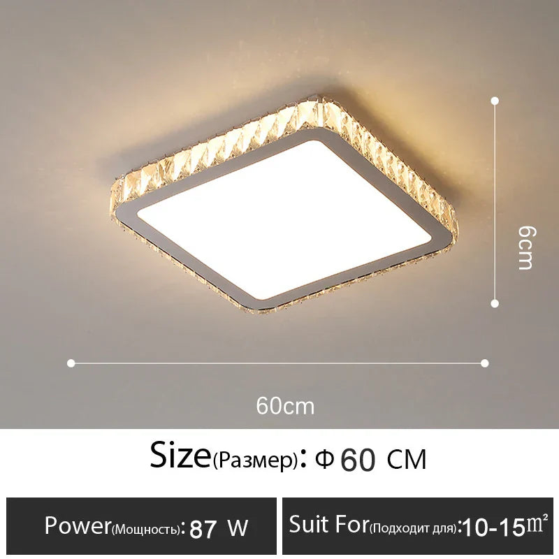 Decorbites™ Crystal-LED-Deckenleuchte: Luxuriöse goldglänzende Leuchte für das Wohnzimmer