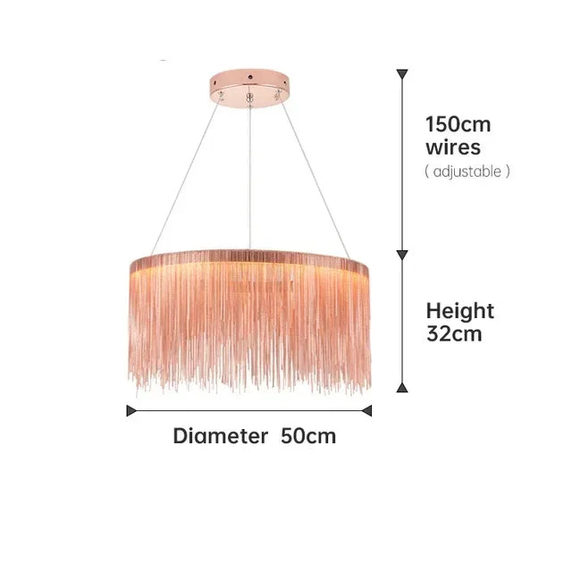 Aluminum Tassel LED Chandelier