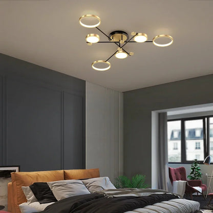Decorbites™ Elegante Mehrkopf-Gold-LED-Deckenleuchte für Wohnzimmer & Schlafzimmer
