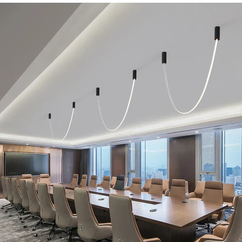 Leather Minimalist Chandelier