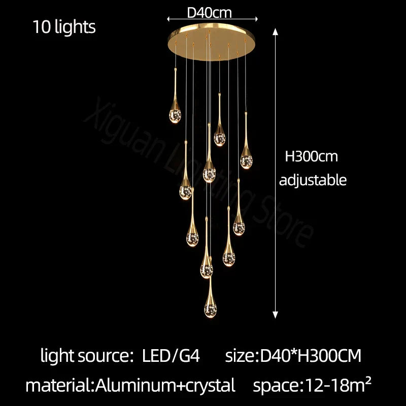 DecorBites™ Crystal Bubble Chandelier: Modern Luxury Lighting for Home, Dining, Bedroom & Stairwell