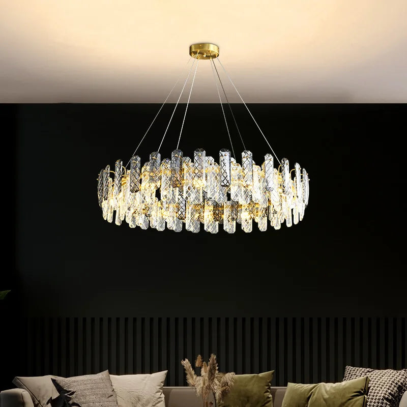 Decorbites™ Kristall-Runder Kronleuchter: Moderne Beleuchtung für das Esszimmer, nordischer Stil Dekoration