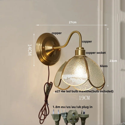Decorbites™ Glas Messing Wandleuchte LED-Leuchtenarmatur für Esszimmer Wohnzimmer Badezimmer Spiegel