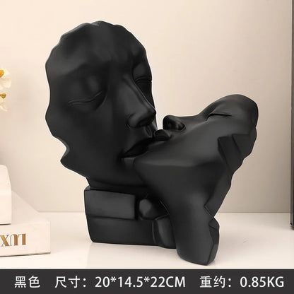 Decorbites™ Abstrakte Gold-Kopf-Paar-Skulptur, Hochzeitsgeschenke & Wohnraumdekoration
