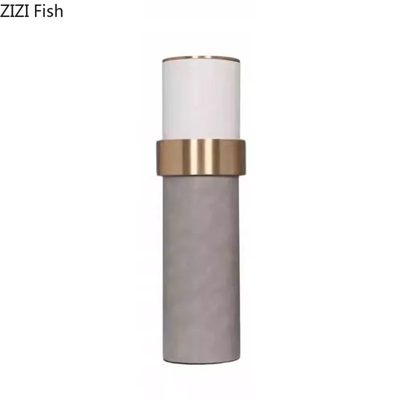 Gold Cylinder Desk Vase