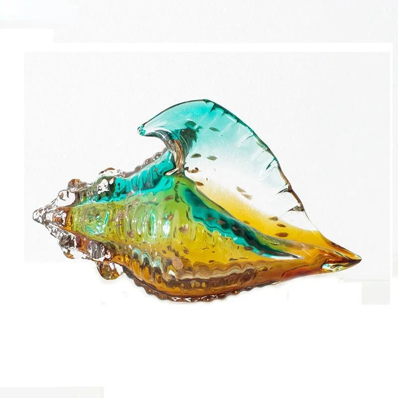 Decorbites™ Glas-Muschelstatue Bunte Moderne Design-Skulptur Dekorationsornamente