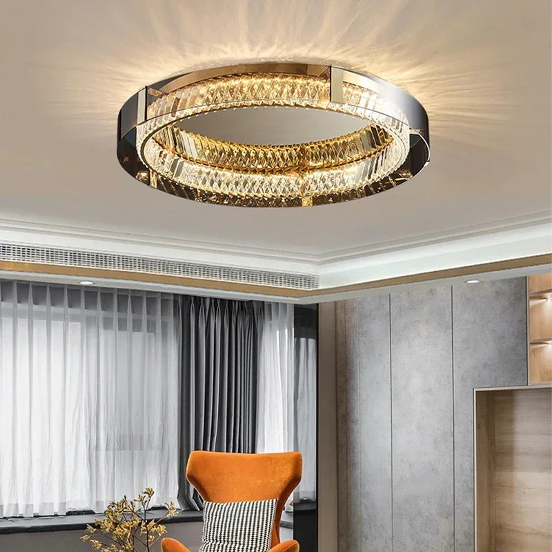 Decorbites™ Kristall-LED-Deckenleuchter dimmbar luxuriöse moderne Raumdekoration Schlafzimmerleuchte