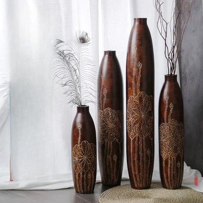 Decorbites™ Hohe Standvase für dekorative Pflanzen – Elegante Wohnraumausstattung für Wohnzimmer, Büro oder Hochzeit