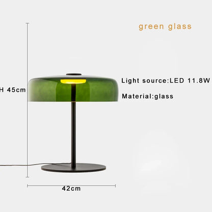 Decorbites™ Glas-Tischleuchte – Nordischer Stil Nachttischleuchte, einstellbare Helligkeit, minimalistisches Design