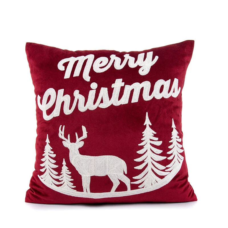 Decorbites™ Besticktes Weihnachtskissenbezug-Set