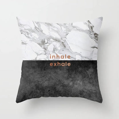 Decorbites™ Grauer Marmor Schwarzer Achat Kissenbezug für Heim-Sofadecoration und Stühle