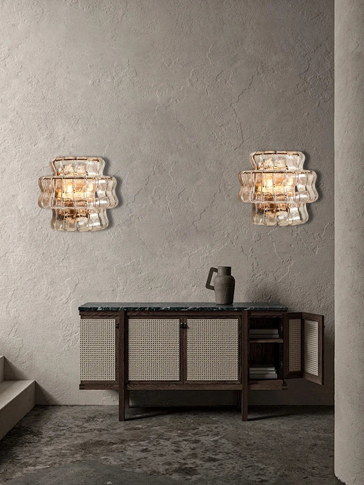 Decorbites™ Dunkelbraune Glas-Wandleuchter, LED-Dekoration für Wohnzimmer, Gang, Nachttisch