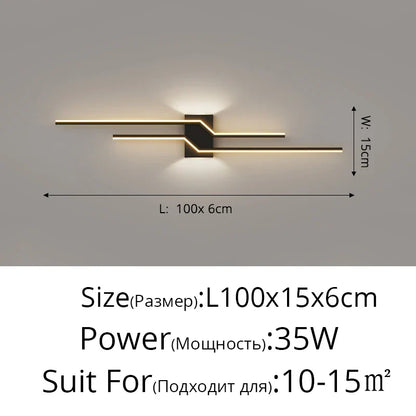 DecorBites™ LED Wall Lamp: Modern Long Strip Design for Aisle, Bedroom, Closets - Indoor Sconces Lighting
