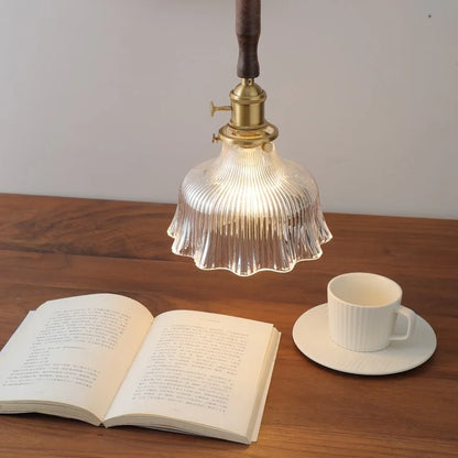 Decorbites™ Glas-LED-Pendantleuchte Walnussbaum Kupferschalter Nordisches Hängelicht