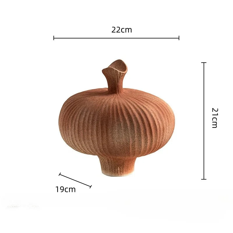 Decorbites™ Geometrische Abstrakte Keramik Blumentopf Flasche - Handgefertigte Heimdekoration Keramik