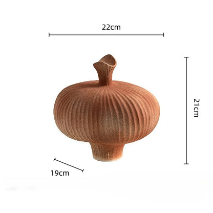 Decorbites™ Geometrische Abstrakte Keramik Blumentopf Flasche - Handgefertigte Heimdekoration Keramik